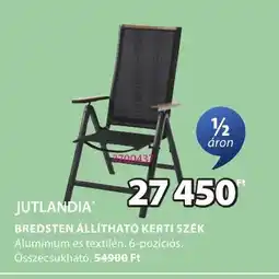 JYSK Jutlandia bredsten állítható kerti szék ajánlat