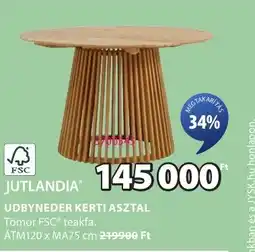 JYSK Jutlandia udbyneder kerti asztal ajánlat