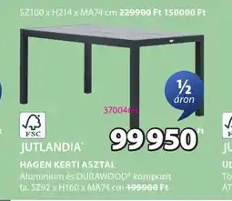JYSK Jutlandia hagen kerti asztal ajánlat