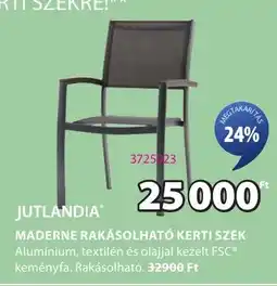 JYSK Jutlandia maderne rakásolható kerti szék ajánlat