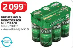 Auchan Dreher Gold dobozos sör multipack ajánlat
