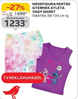 Auchan Mesefigura mintás gyermek atléta / short ajánlat