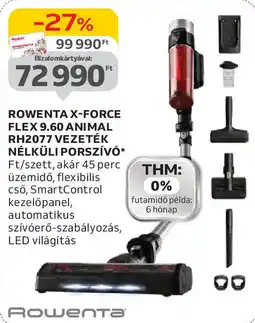 Auchan Rowenta X-Force Flex 9.60 animal RH2077 vezeték nélküli porszívó ajánlat