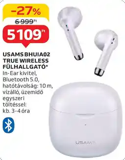 Auchan Usams BHUTA02 True Wireless fülhallgató ajánlat