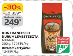 Auchan Don Francesco durum levestészta ajánlat