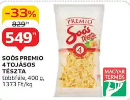 Auchan Soós Premio 4 tojásos tészta ajánlat