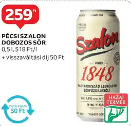 Auchan Pécsiszalon dobozos sör ajánlat
