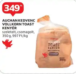 Auchan Auchan Kedvenc vollkorn toast kenyér ajánlat