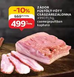 Auchan Zádor füstölt-fött császárszalonna ajánlat