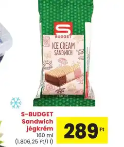 Spar S-Budget Sandwich Jégkrém ajánlat