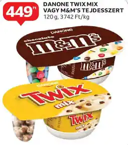 Auchan Danone Twix Mix, M&M's tejdesszert ajánlat