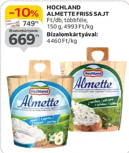 Auchan Hochland Almette friss sajt ajánlat