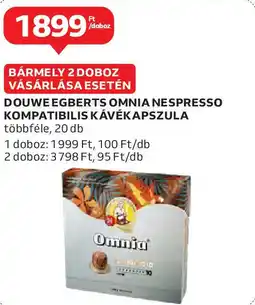 Auchan Douwe Egberts Omnia Nespresso Kompatibilis kávékapszula ajánlat