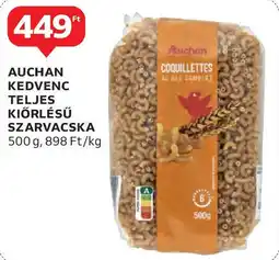 Auchan Auchan Kedvenc teljes kiőrlésű szarvacska ajánlat