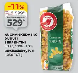 Auchan Auchan Kedvenc Durum serpentini ajánlat