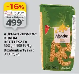 Auchan Auchan Kedvenc Durum betűtészta ajánlat