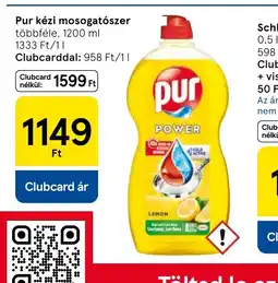 Tesco Pur kézi mosogatszer ajánlat
