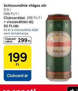 Tesco Schlossmühle világos sör ajánlat
