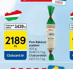 Tesco Pick Rákczi szalámi ajánlat