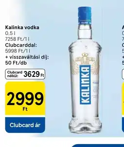 Tesco Kalinka vodka ajánlat