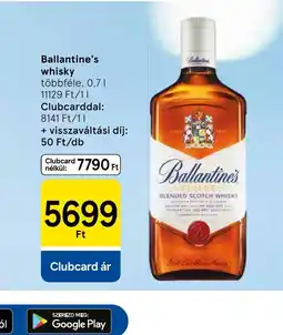 Tesco Ballantine's whisky ajánlat