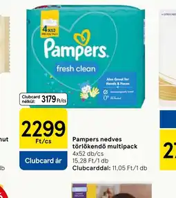 Tesco Pampers nedves törlőkendő multipack ajánlat