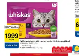 Tesco Whiskas teljes értékű nedves eledel felnőtt macskáknak ajánlat