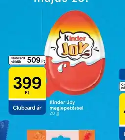 Tesco Kinder Joy ajánlat