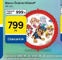 Tesco Mancs Őrjárat flia lufi ajánlat