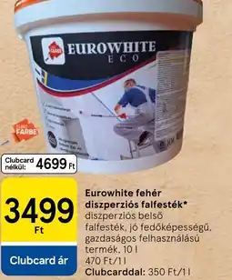 Tesco Eurowhite fehér diszperzis falfesték ajánlat