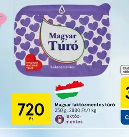 Tesco Magyar laktzmentes túr ajánlat