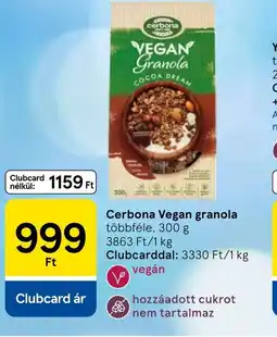 Tesco Cerbona Vegan Granola ajánlat