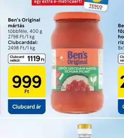 Tesco Ben's Original mártás ajánlat
