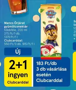 Tesco Manes Őrjárat gyümölcsnektár ajánlat