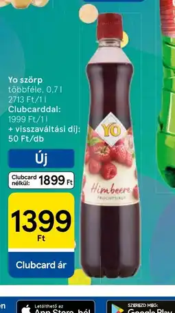 Tesco Yo szörp ajánlat