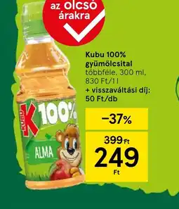 Tesco Kubu 100% gyümölcsital ajánlat