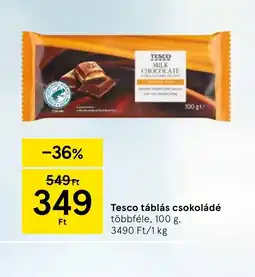 Tesco Tesco táblás csokoládé ajánlat