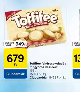 Tesco Toffifee fehér csokoládés mogyors desszert ajánlat