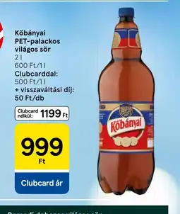 Tesco Kőbányai PET-palackos világos sör ajánlat