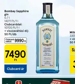 Tesco Bombay Sapphire gin ajánlat