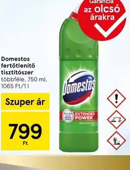 Tesco Domestos fertőtlenítő tisztítszer ajánlat