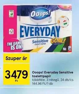 Tesco Oooops! Everyday Sensitive toalettpapír ajánlat