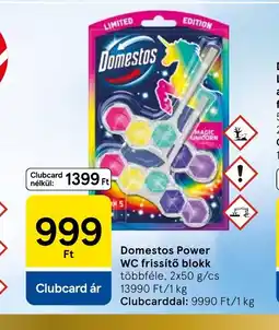 Tesco Domestos Power WC frissítő blokk ajánlat