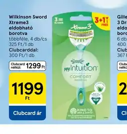 Tesco Wilkinson Sword Xtreme3 eldobhat borotva ajánlat