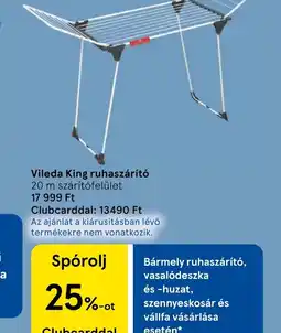 Tesco Vileda King ruhaszárít ajánlat