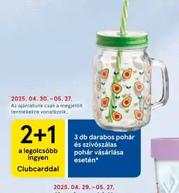 Tesco 3 db darabos pohár és szívszalas pohár vásárlása esetén ajánlat