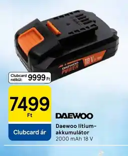 Tesco Daewoo lítium-akkumulátor ajánlat