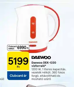 Tesco Daewoo DEK-1330 vízforral ajánlat