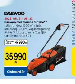 Tesco Daewoo elektromos fűnyír ajánlat