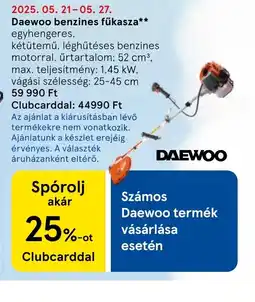 Tesco Daewoo benzines fűkasza ajánlat